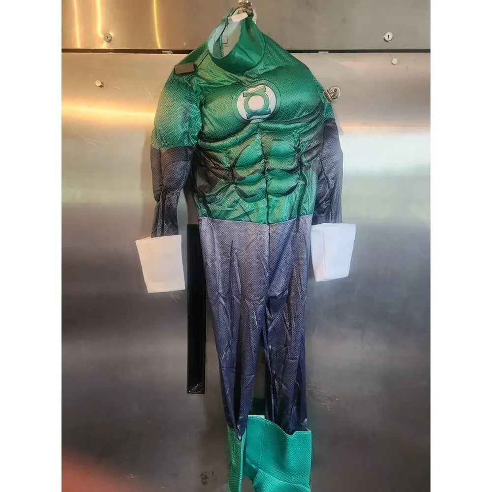 DC Green Lantern Child Costume Large Boys Muscle Jumpsuit Halloween Fun World
